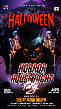 Black Maximalist Halloween Costume Party Postermywall Template Instagram Story