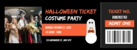 Black Maximalist Halloween Costume Party Ticket Facebook Cover Photo template