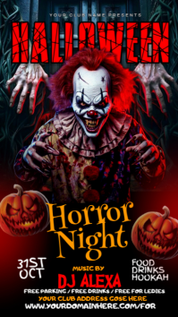 Black Maximalist Halloween Digital Display (9:16) template