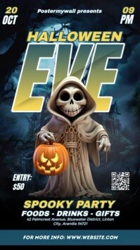 Black Maximalist Halloween Eve Instagram Story template