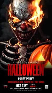 Hitam Halloween Nightclub Party เรื่องราวบน Instagram Template