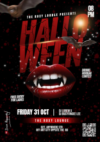 Black Maximalist Halloween Flyer  A5 template