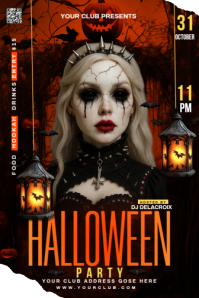 Black Halloween Party Tumblr Graphic Template