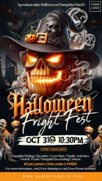 Black Maximalist Halloween Fright Fest Instagram Story template