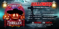 Black Maximalist Halloween Horror Night Eventbrite Banner template