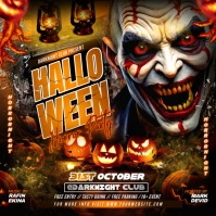 Black Maximalist Halloween Horror Party Flyer Instagram Post template