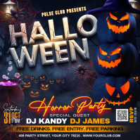 Preto Halloween Party Instagram-opslag Template