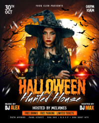 Negro Halloween Party Instagram Portrait Template
