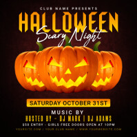 Black Maximalist Halloween Instagram Post template