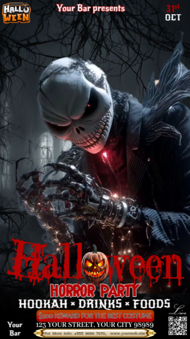 Black Maximalist Halloween Instagram Story Template | PosterMyWall