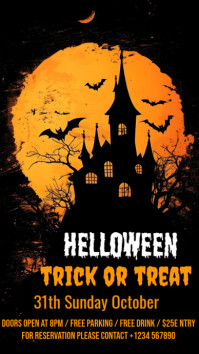 Black Maximalist Halloween  Instagram Story template