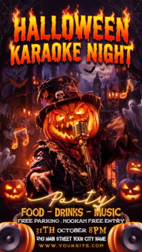 Nero Halloween Karaoke Night Instagram-verhaal Template