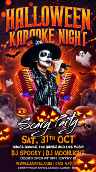 Preto Halloween Karaoke Night Instagram Story Template