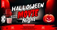 Black Maximalist Halloween Movie Night  Facebook Shared Image template