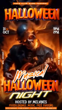 Black Maximalist Halloween Musical Night Instagram Story template
