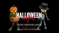Black Maximalist Halloween Night Digital Display (16:9) template