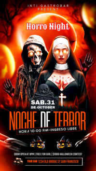 Black Maximalist Halloween Party Flyer Instagram Story template