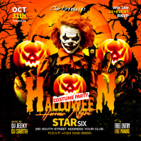 Hitam Halloween Costume Party Instagram Post Template