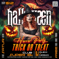 黑色 Halloween Party Instagram Post Template