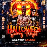 Black Halloween Nightclub Event Pos Instagram Template