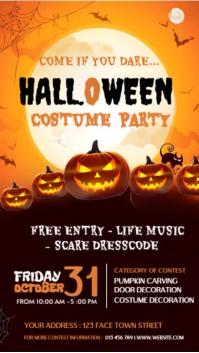 Zwart Halloween Costume Party Instagram Reel Template