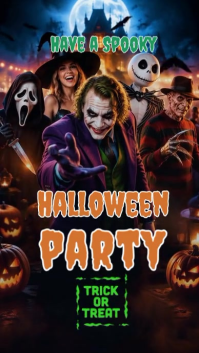 Zwart Halloween Party Instagram Reel Template