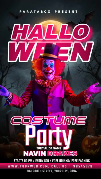 Plantilla de Black Maximalist Halloween Party Instagram Reel | PosterMyWall