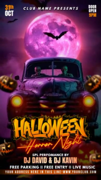 Black Maximalist Halloween Party Instagram Reel template