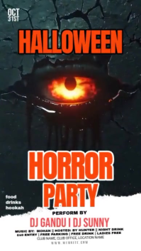 Black Maximalist Halloween Party Instagram Story template