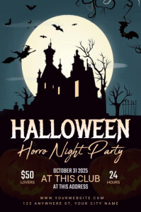 Black Maximalist Halloween Poster template