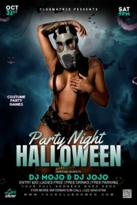 Black Maximalist Halloween  Poster template