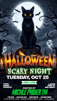 Black Maximalist Halloween Scary Night Instagram Story template