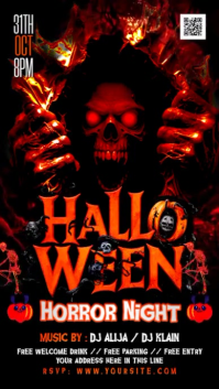 Black Maximalist Halloween Scary Night Instagram Reel template