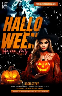 Black Maximalist Halloween Tabloid template