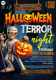 Black Halloween Event A5 Template
