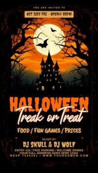 Negro Halloween Party Instagram Story Template