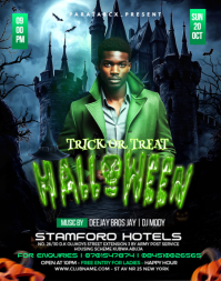 Sort Halloween Party Plakat/tablica ścienna Template