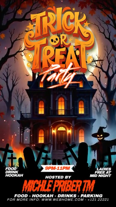 Copy of Black Maximalist Halloween Trick Or Treat Instagram Reel ...