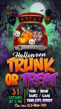 Preto Halloween Trunk or Treat Event Instagram-Story Template