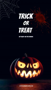 Black Maximalist Halloween Video Templates  Digital Display (9:16)