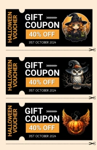 Black Maximalist Hallween Voucher Tabloid, ha template