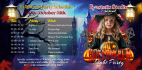 Black Maximalist Haloween Night Party Eventbrite Banner template