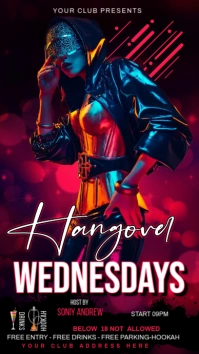 Black Maximalist Hangover Night  Instagram Story template