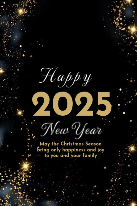 Black Maximalist Happy 2025 New Year Banner 4' × 6' Template | PosterMyWall Black Maximalist Happy 2025 New Year Banner 4' × 6' Template | PosterMyWall