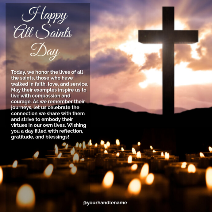Copy of Black Maximalist Happy All Saints Day Instagram Post | PosterMyWall