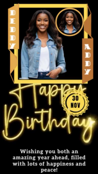 Preto Birthday Celebration Instagram Story Template