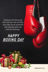 Black Maximalist Happy Boxing Day Pinterest Graphic template