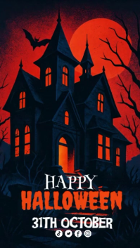 Black Maximalist Happy Halloween 2025 Instagram Story template