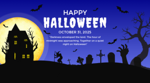 Black Maximalist Happy Halloween Youtube Channel Cover Photo template