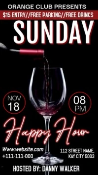 Black Maximalist Happy Hour  Instagram Reel template